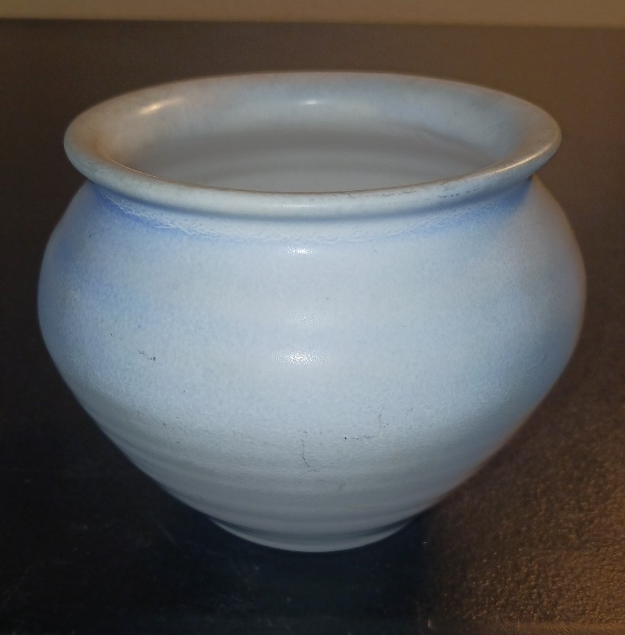 Van Briggle Pottery Vase Colorado Springs Original Blue & White