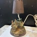 Thomas Kinkade Everetts Cottage Small Table Lamp & Lighted House Vintage Rustic