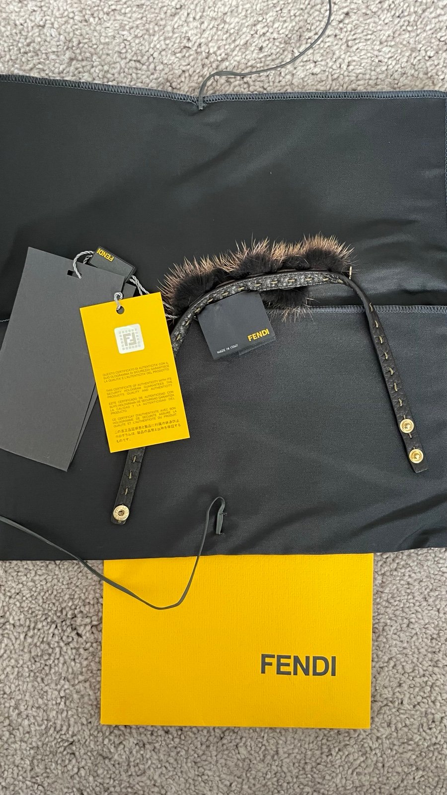 Fendi fur necklace
