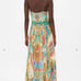 Camilla Long Dress With Tie Front 100% Silk XS NWT