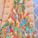 Camilla Long Dress With Tie Front 100% Silk XS NWT