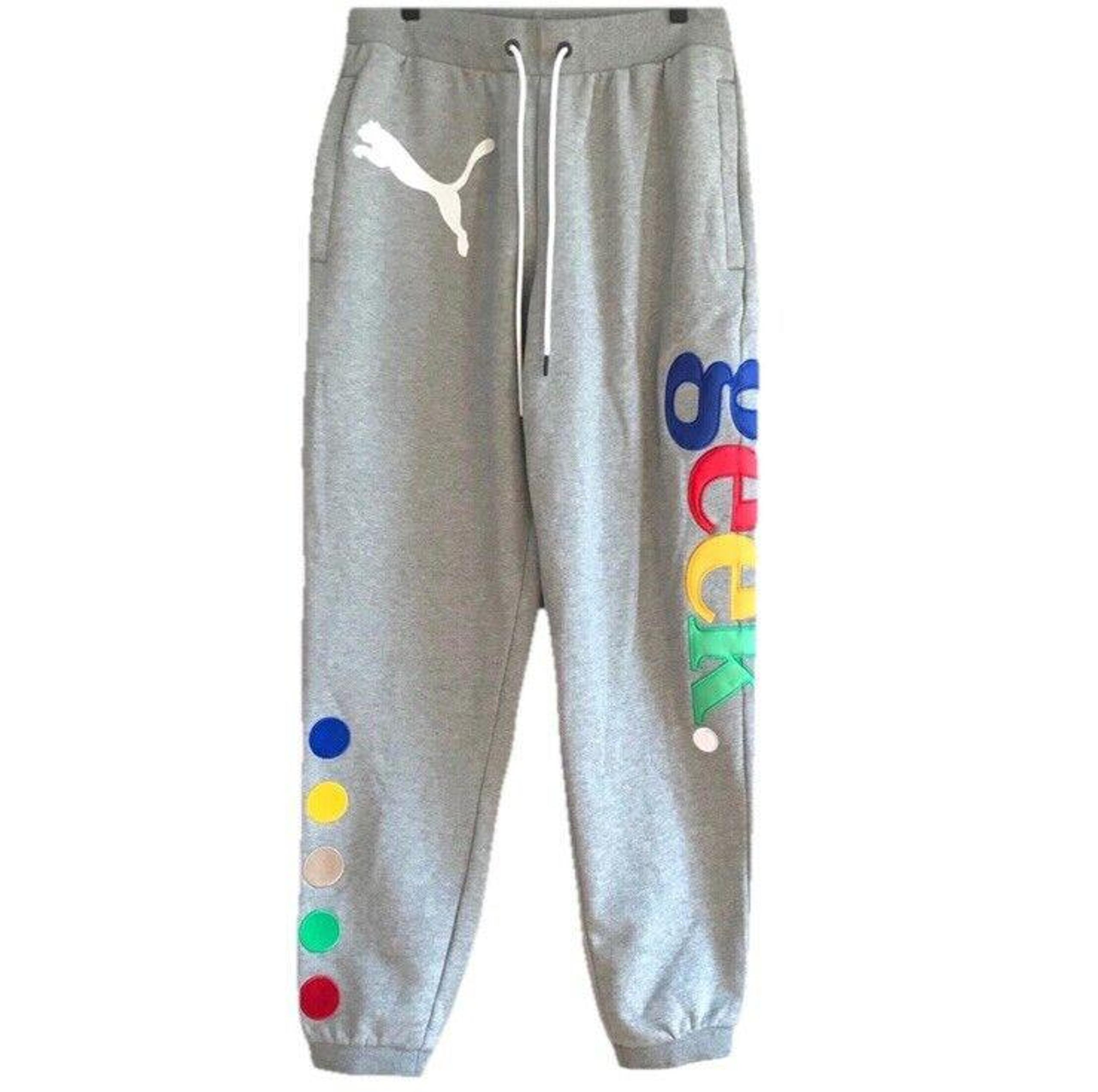Puma x Fashion Geek Sweatpants Embroidered Grey Medium 2019 NBA All-star Chicago