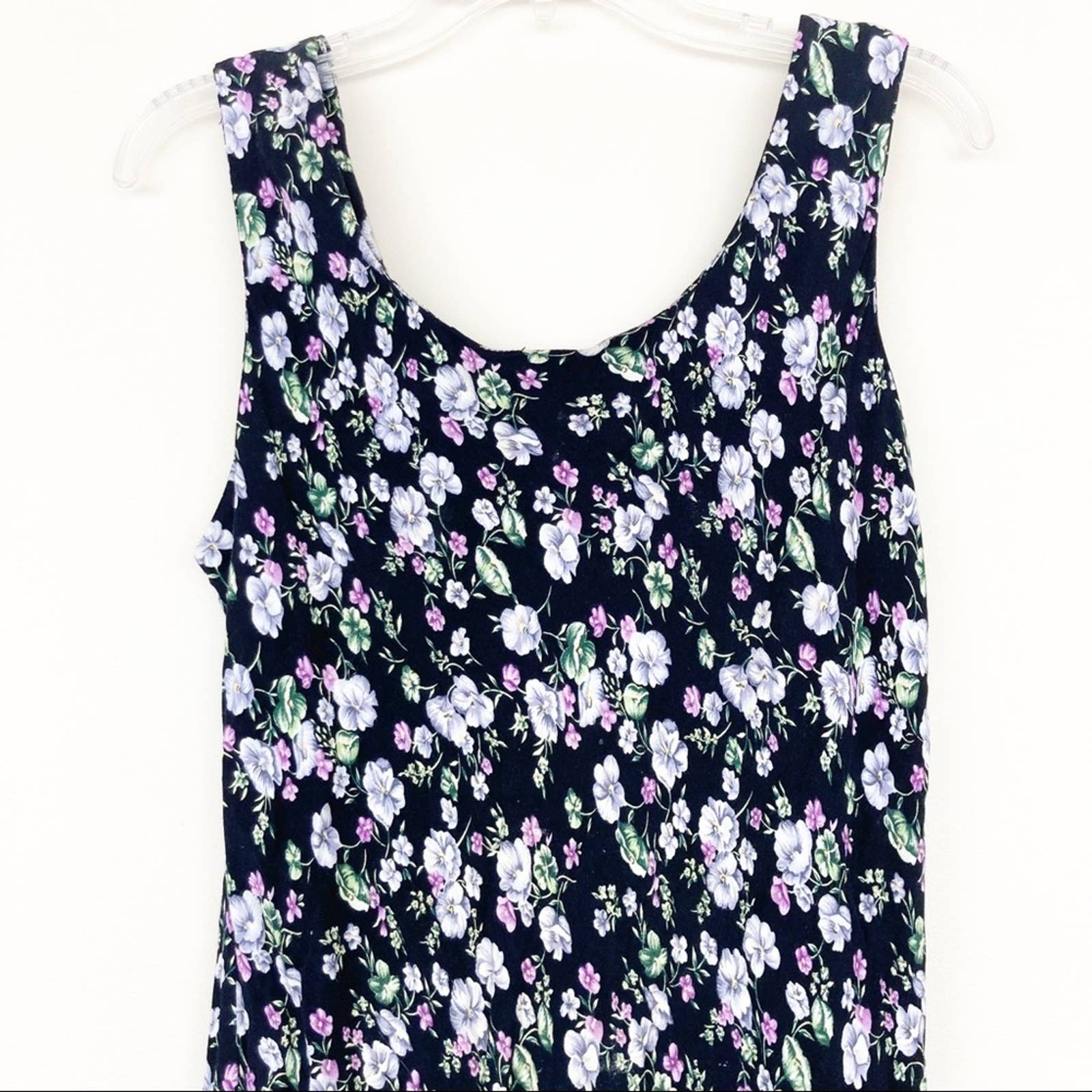 Vintage molly Malloy floral sleeveless shops maxi dress
