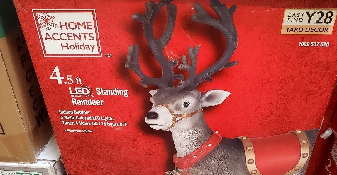 Holiday 4.5-ft buck Reindeer w/ LED Lights Christmas Decor