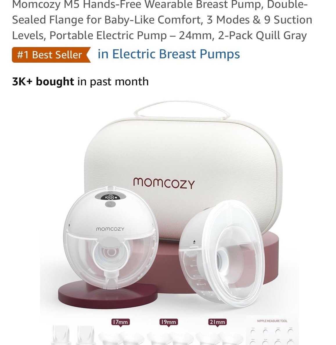 Momcozy m5 hands free portable breast pump NEW!