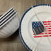 Nautica USA Flag 4th of July Patriotic Melamine Bowls and Plates Set
