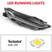 Huray LED Running Lights for Chevy Blazer 2019 2020 2021 2022 Right Upper DRL