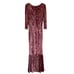 Caroline Constas Maxi velvet dress pink size S C6