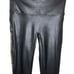 Spanx Faux Leather Metallic Track Stripes Leggings Size M