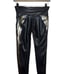 Spanx Faux Leather Metallic Track Stripes Leggings Size M