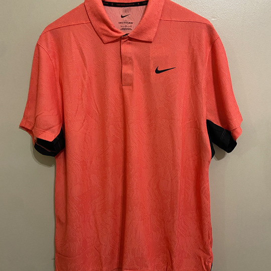Nike Tiger Woods TW Dri-FIT ADV Coral Polo Golf Shirt DH0711-668 Mens L NEW