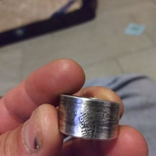 Silver coin ring