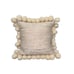 Urban Outfitters Cream Colored Jute/Cotton/Wool Pom Pom Throw Accent Decorative