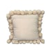 Urban Outfitters Cream Colored Jute/Cotton/Wool Pom Pom Throw Accent Decorative