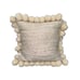 Urban Outfitters Cream Colored Jute/Cotton/Wool Pom Pom Throw Accent Decorative
