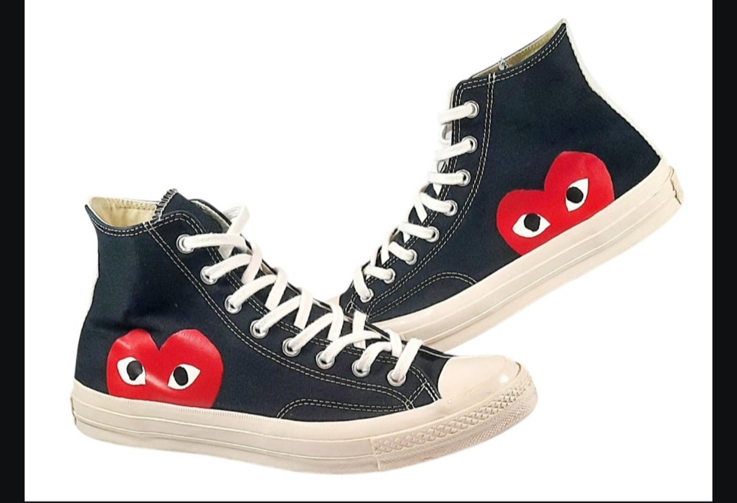 Converse Men Chuck Taylor all star 70 Hi Comme des Garcons PLAY Black Authentic