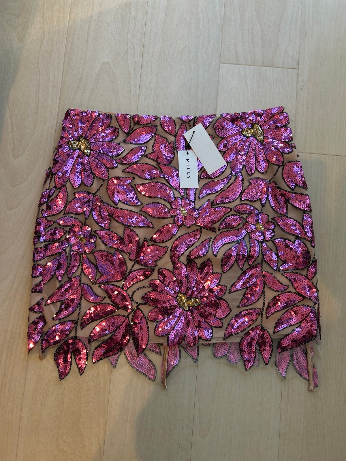 milly sequin mini skirt