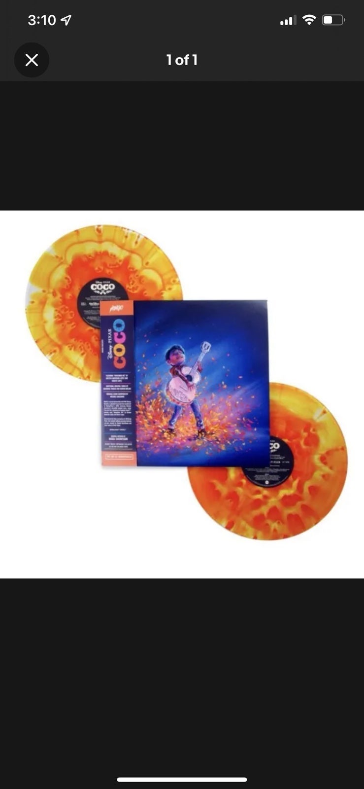 Coco Disney Pixar Soundtrack 2XLP Splatter Vinyl by Mondo Day of the Dead