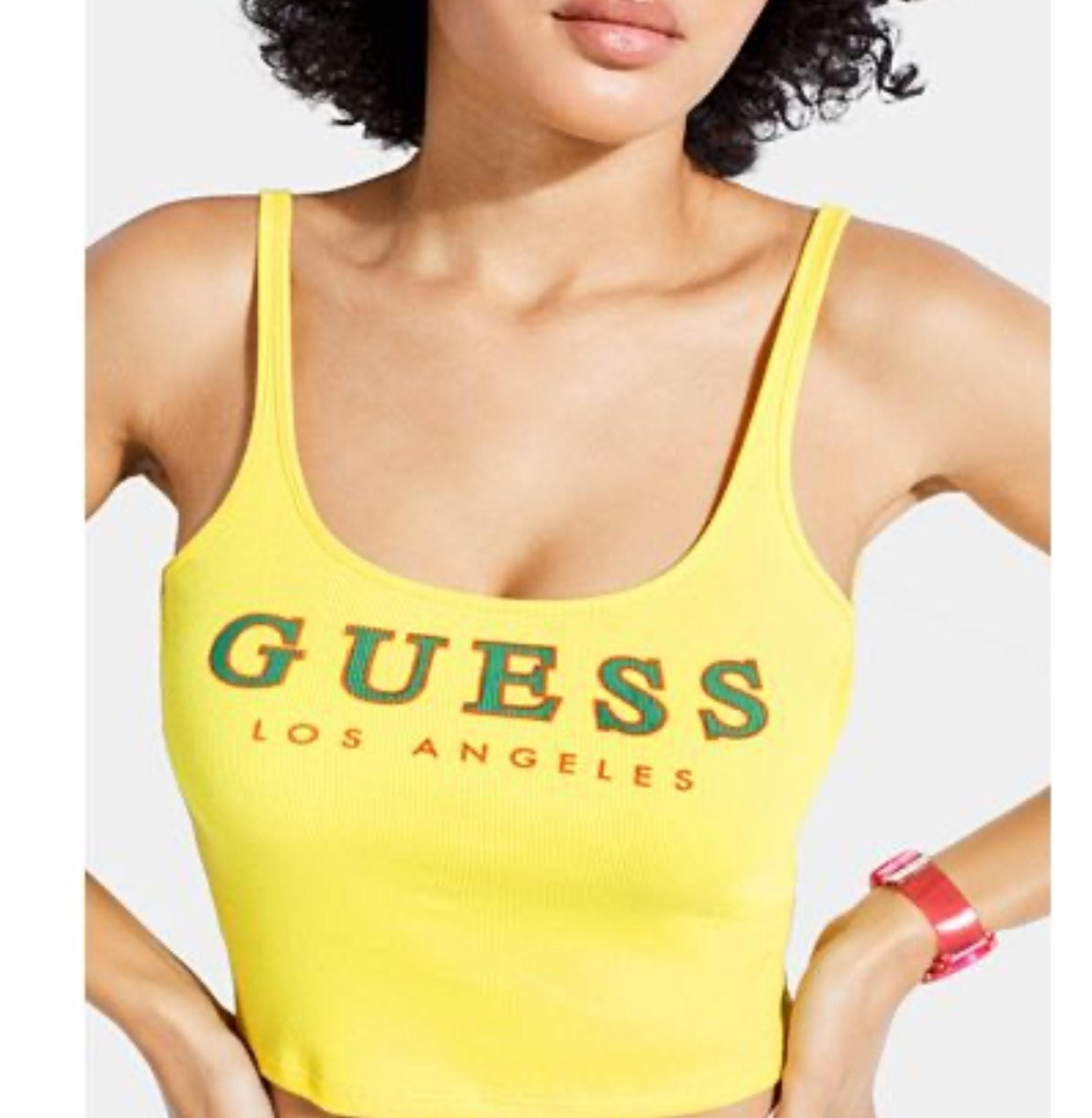 BRAND NEW Yellow GUESS Crop Tank Top