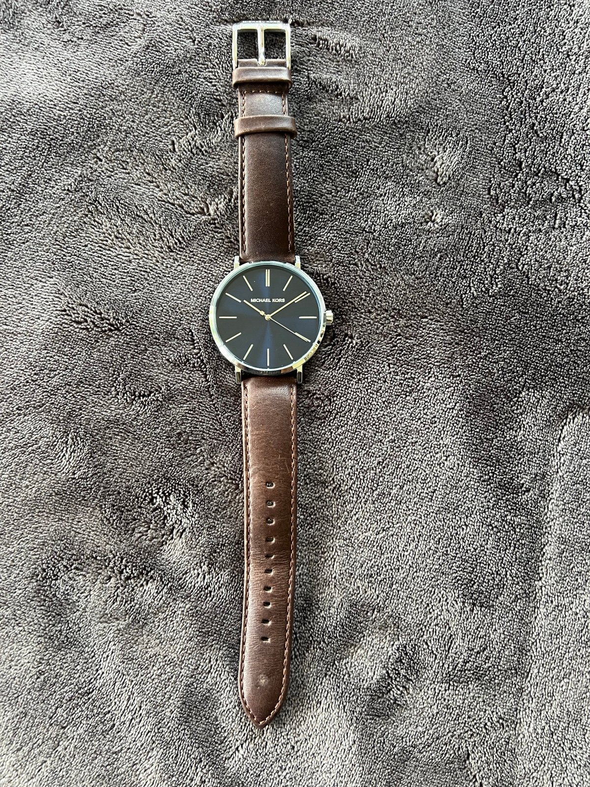 Men's Jayne Three-Hand Brown Leather Watch 42mm MK7146