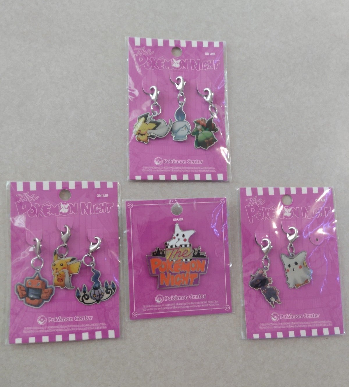 Pokemon Center Japan Pokemon Night Pin Charm Lot