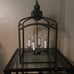 Caged pendant light fixture