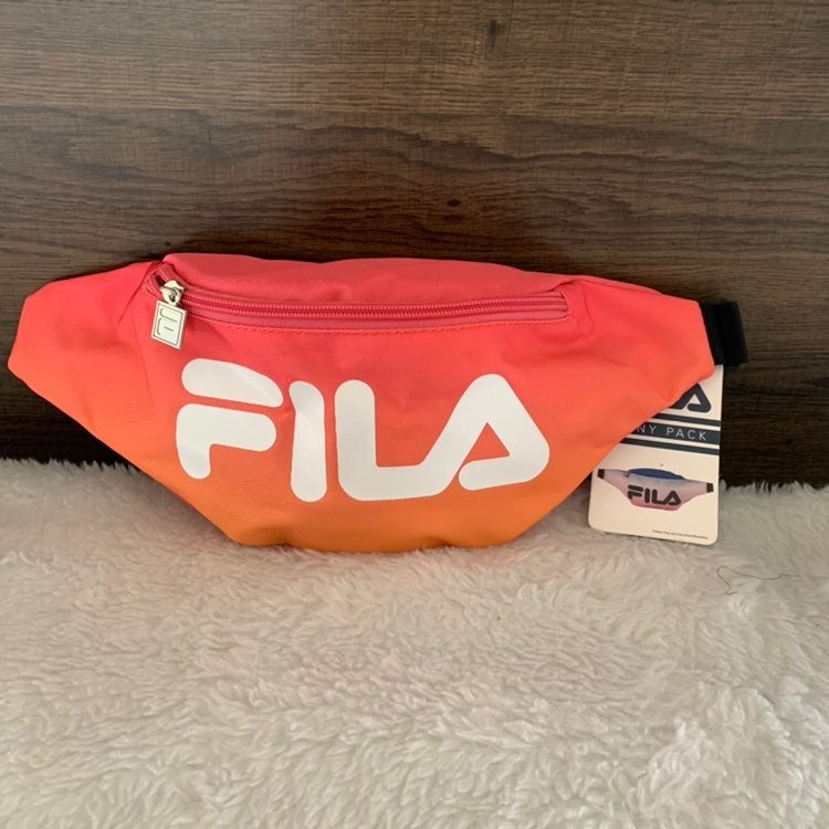 Orange fila fanny pack cheap