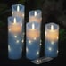 LED Flameless Candle with Embedded Star String, 5 Piece LED Candle