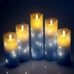 LED Flameless Candle with Embedded Star String, 5 Piece LED Candle