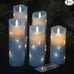 LED Flameless Candle with Embedded Star String, 5 Piece LED Candle