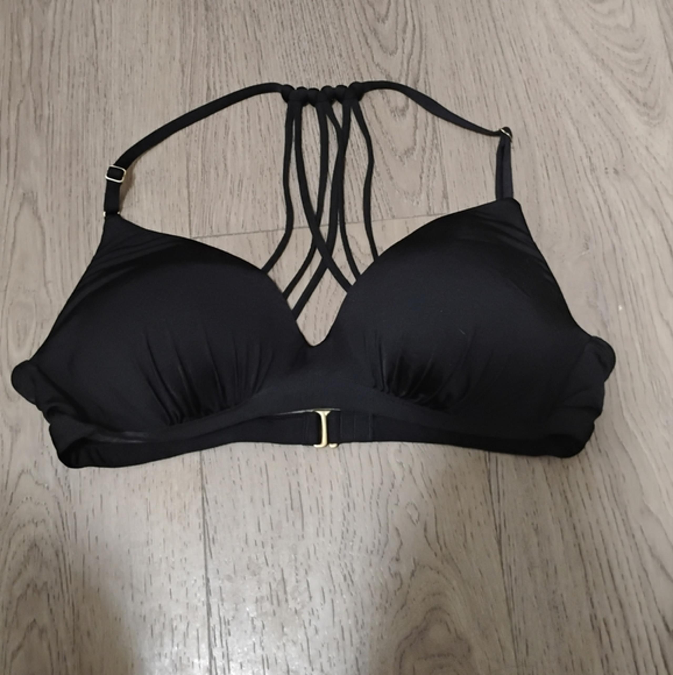 Athleta Women's Aqualuxe Molded Cup Strappy Bikini Top Sz M
