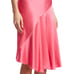 HELMUT LANG Neon Pink Satin A-line Asymmetric Flounce Midi Skirt 10 M