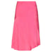 HELMUT LANG Neon Pink Satin A-line Asymmetric Flounce Midi Skirt 10 M
