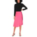 HELMUT LANG Neon Pink Satin A-line Asymmetric Flounce Midi Skirt 10 M