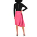 HELMUT LANG Neon Pink Satin A-line Asymmetric Flounce Midi Skirt 10 M