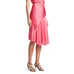 HELMUT LANG Neon Pink Satin A-line Asymmetric Flounce Midi Skirt 10 M