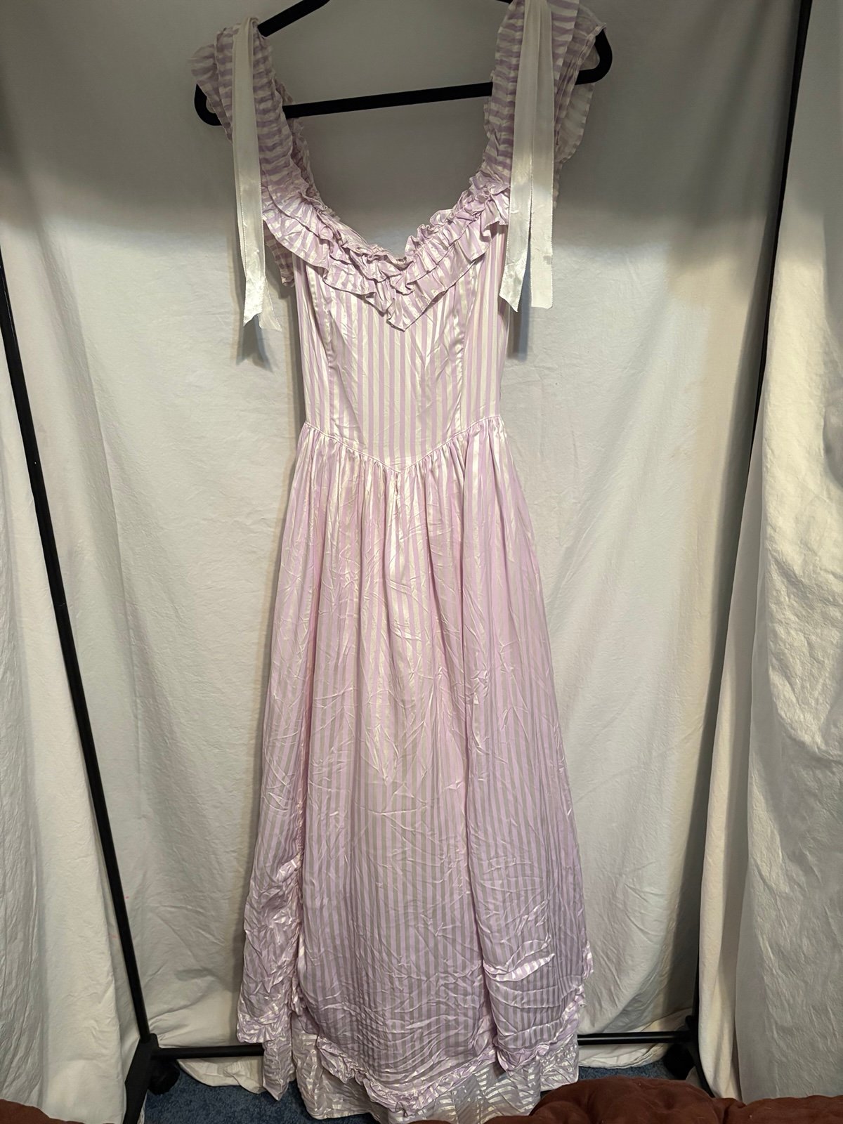 Vintage Gunne Sax Purple Striped Prom Dress Maxi Dress