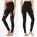 ALO Yoga High Waist Ripped Warrior Leggings in Black