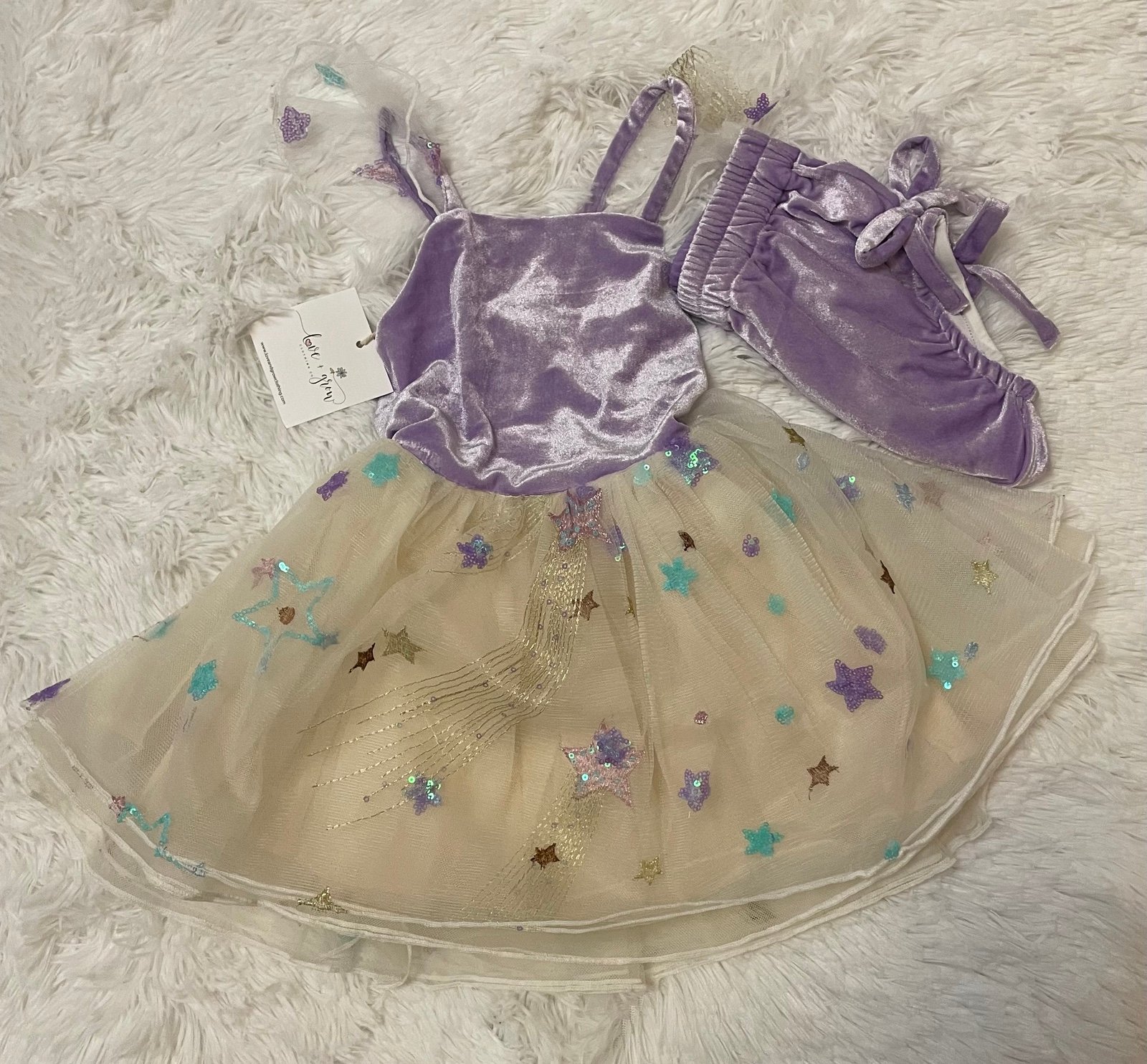 NWT Love & Grow Store Exclusive Purple Birthday dress 3T