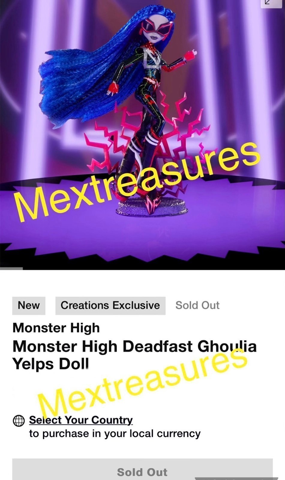 SDCC 2024 MATTEL EXCLUSIVE MONSTER HIGH DEADFAST GHOULIA YELPS Plus swag Bundle