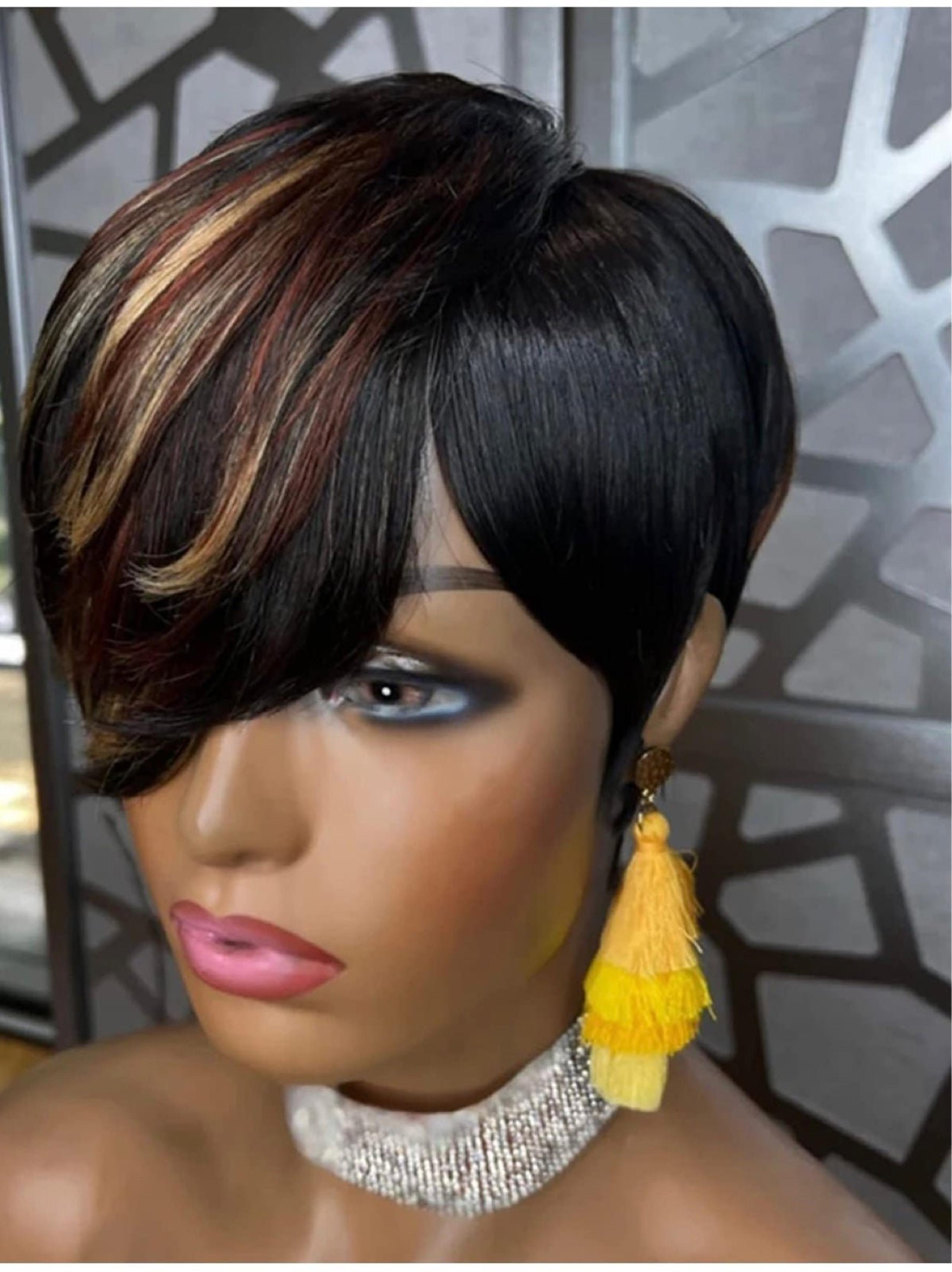 Short pixie cut human hair wigs bob cut wigs Brazilian virgin human hair wig