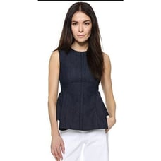 Theory Kalsing S lamb leather sleeveless top