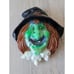 Vintage door Halloween witch laughing animated light up prop decor
