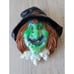 Vintage door Halloween witch laughing animated light up prop decor