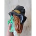 Vintage door Halloween witch laughing animated light up prop decor