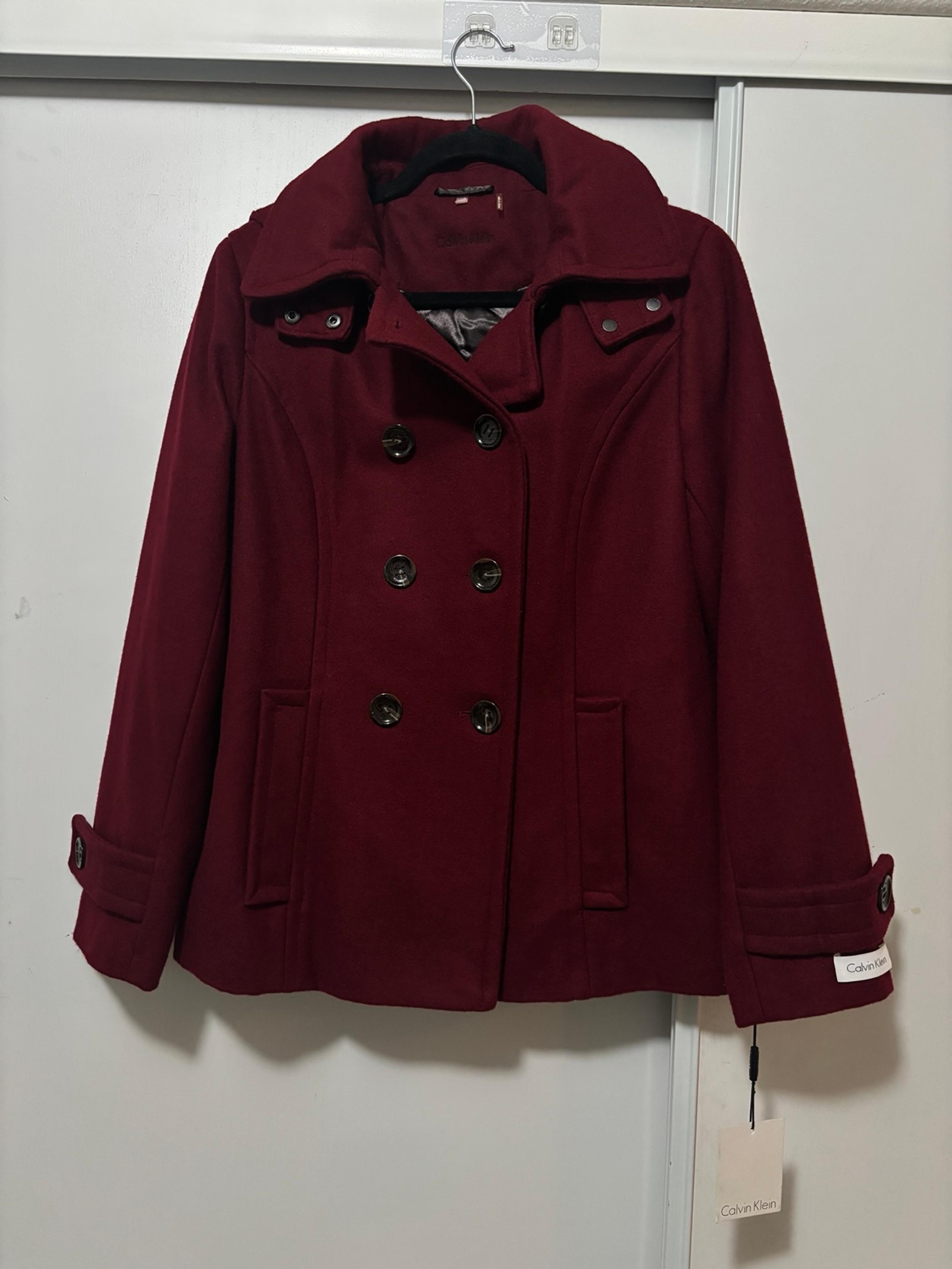 Calvin Klein Women's Burgundy Peacoat size 10