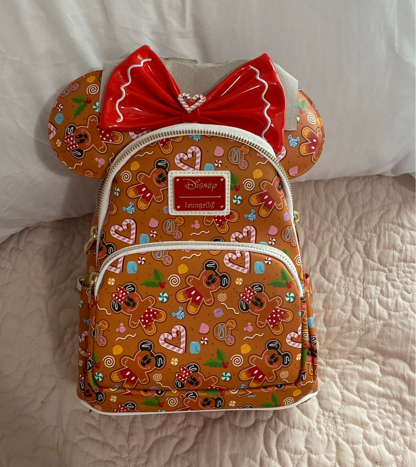 Ginger bread disney loungefly with matching headband