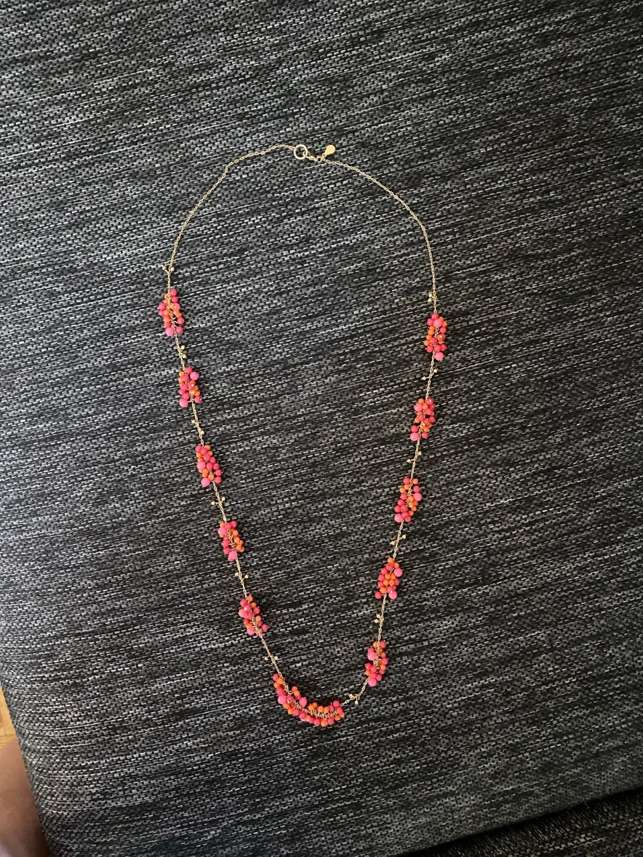 Vera Bradley pink mini bauble bead necklace
