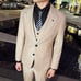 Beige Double-Breasted Tuxedo