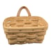 Longaberger Small Rectangular Basket Handwoven Handle Hanging VTG 7x5x3.5